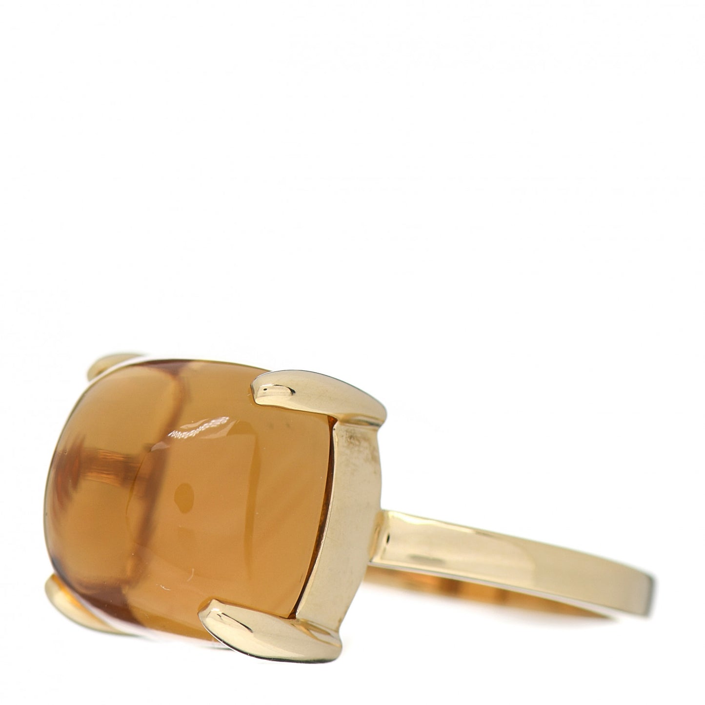 18K Yellow Gold Citrine 12mm Paloma Picasso Sugar Stacks Ring 56 7.5