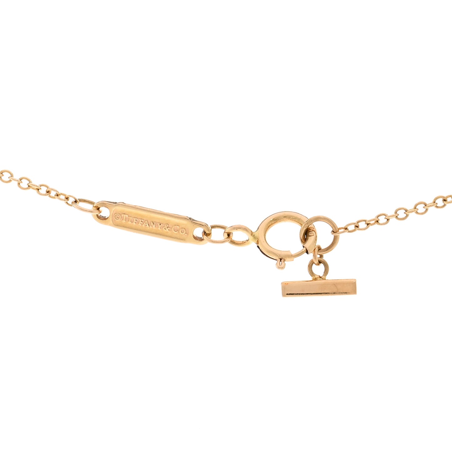 18K Rose Gold Small T Smile Pendant Necklace