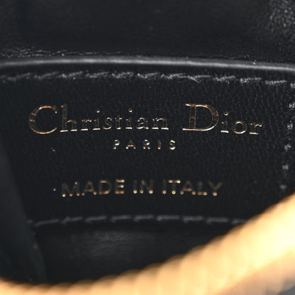 Christian Dior Lambskin Mini Cannage Round Caro Crossbody Pouch Black 6 of 10