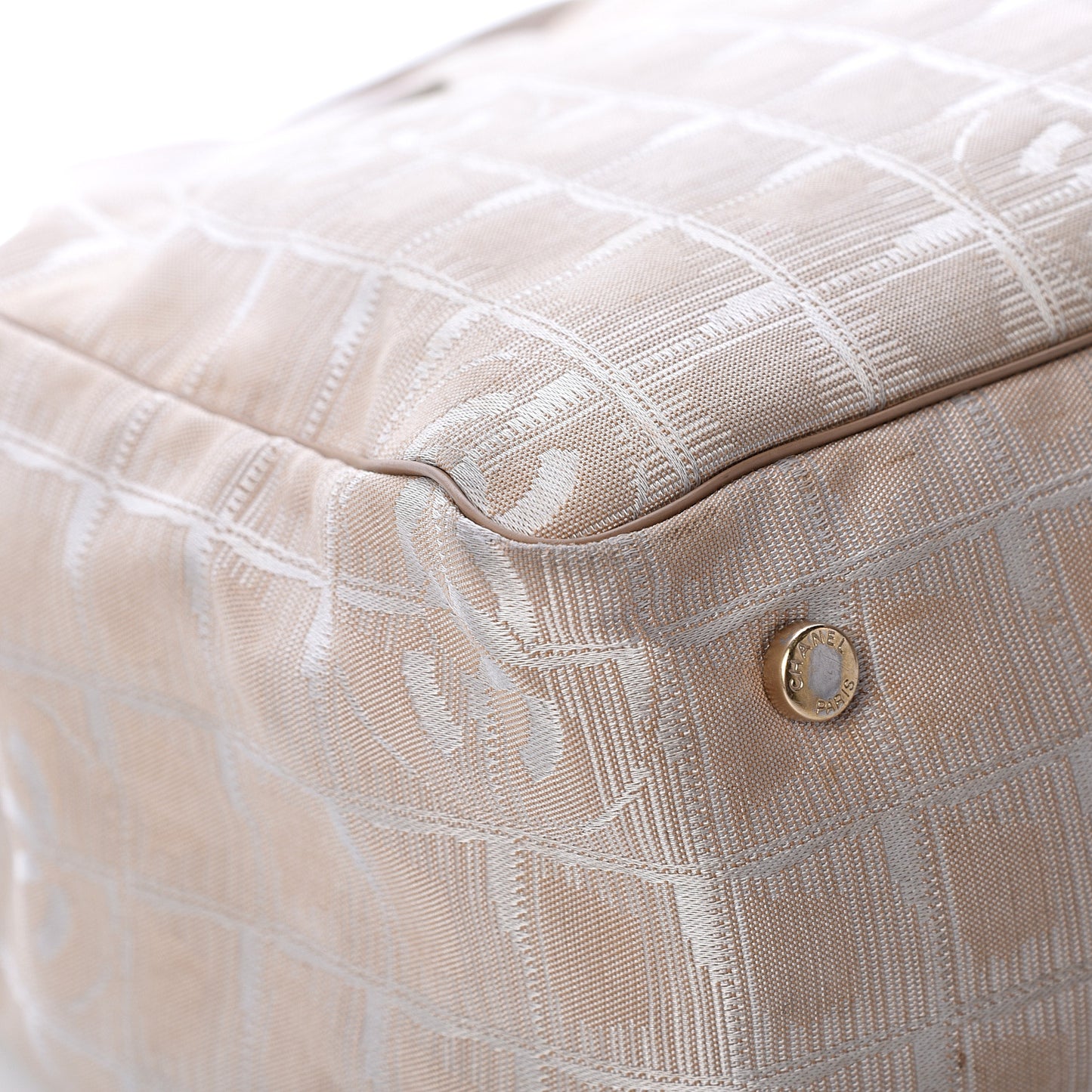 Nylon Medium Travel Tote Beige