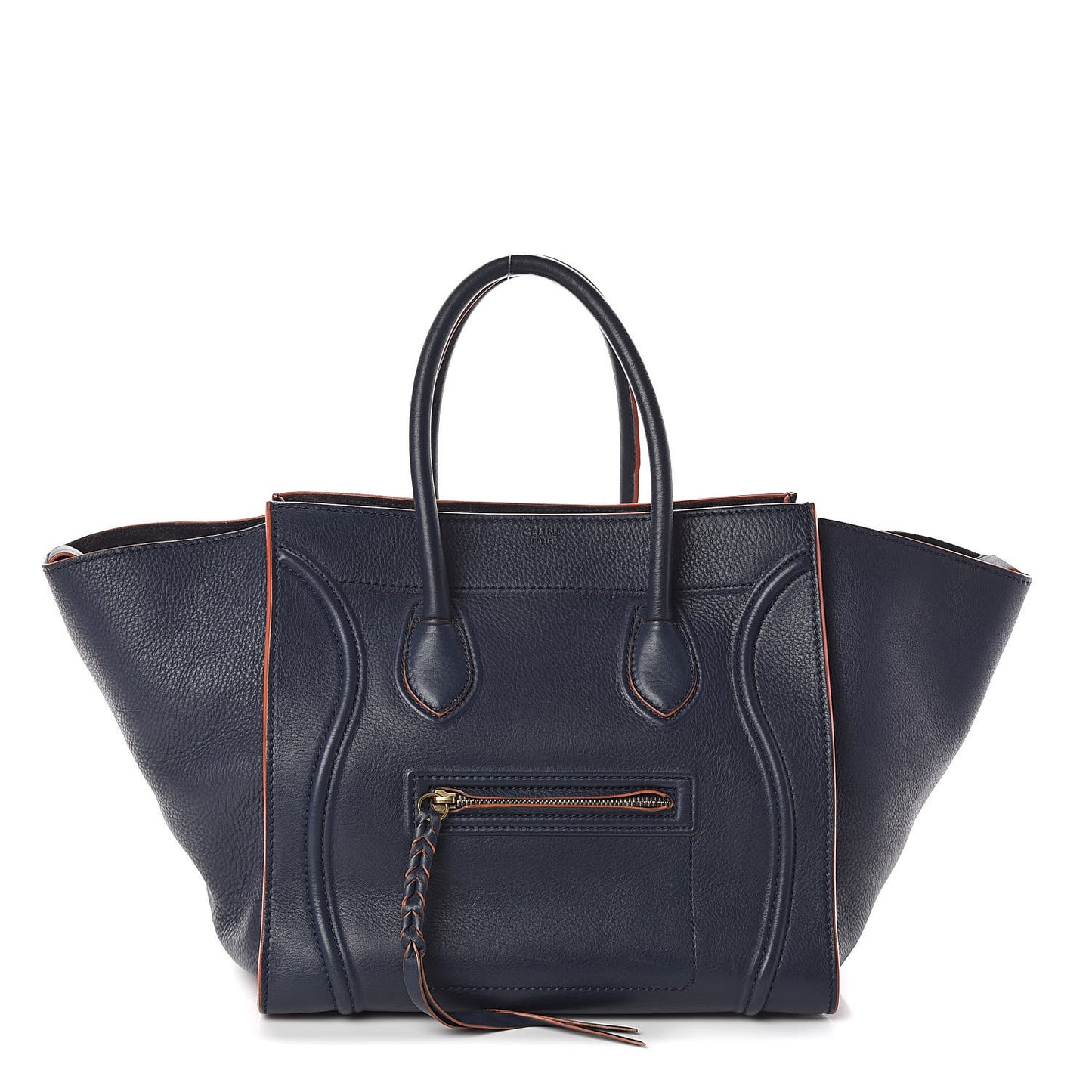 Baby Grained Calfskin Medium Phantom Luggage Midnight
