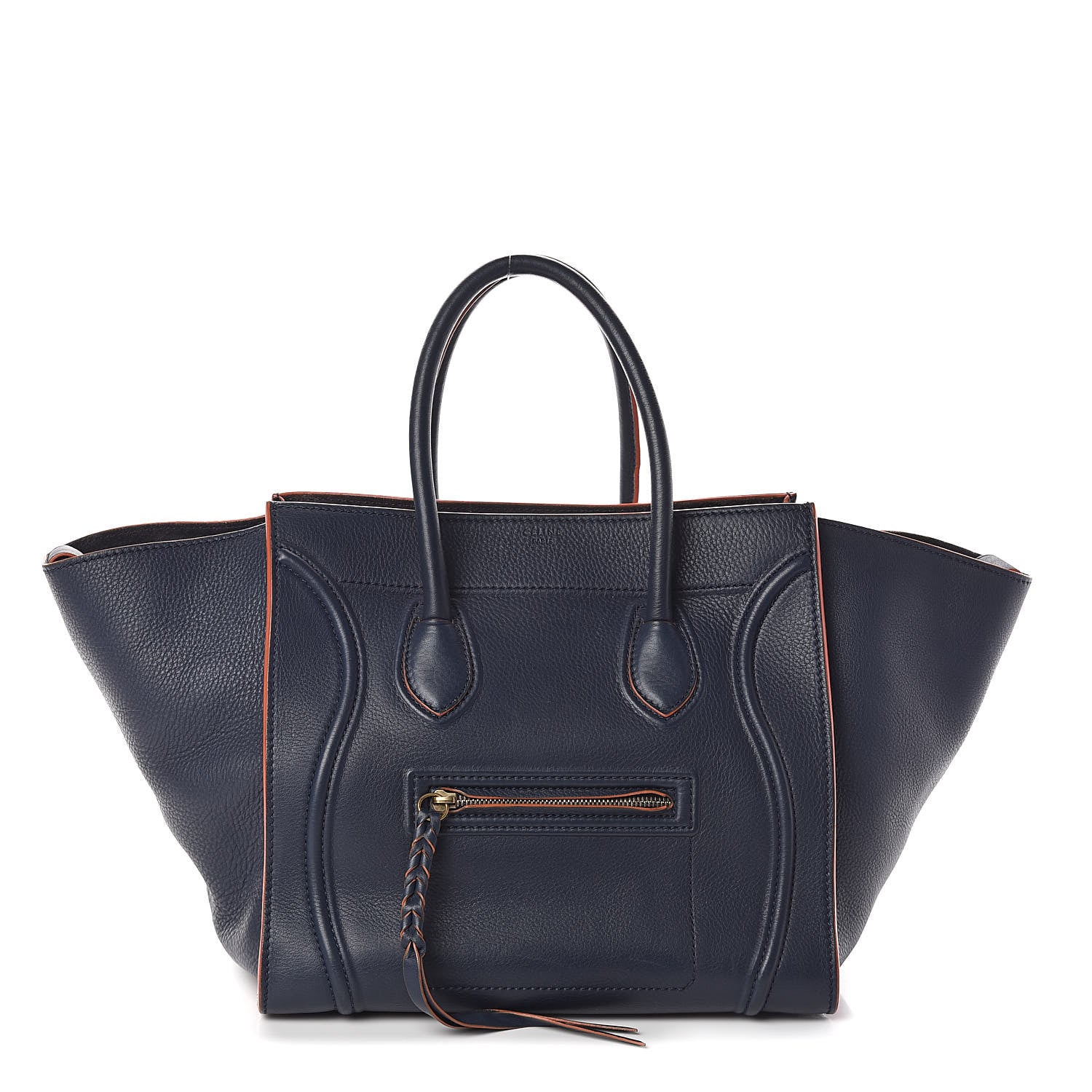 Celine Baby Grained Calfskin Medium Phantom Luggage Midnight 1 of 9