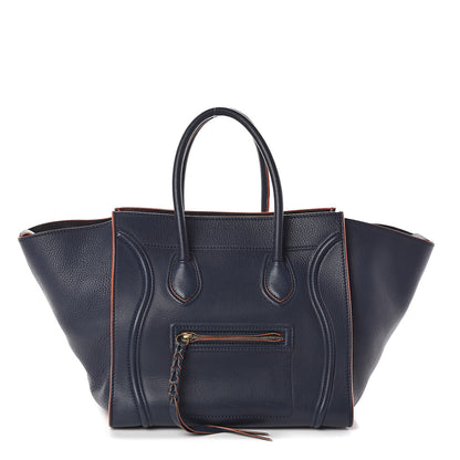 Celine Baby Grained Calfskin Medium Phantom Luggage Midnight 1 of 9