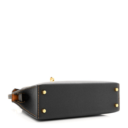Hermes Epsom Horseshoe Mini Kelly Sellier 20 Black Natural Sable 4 of 12