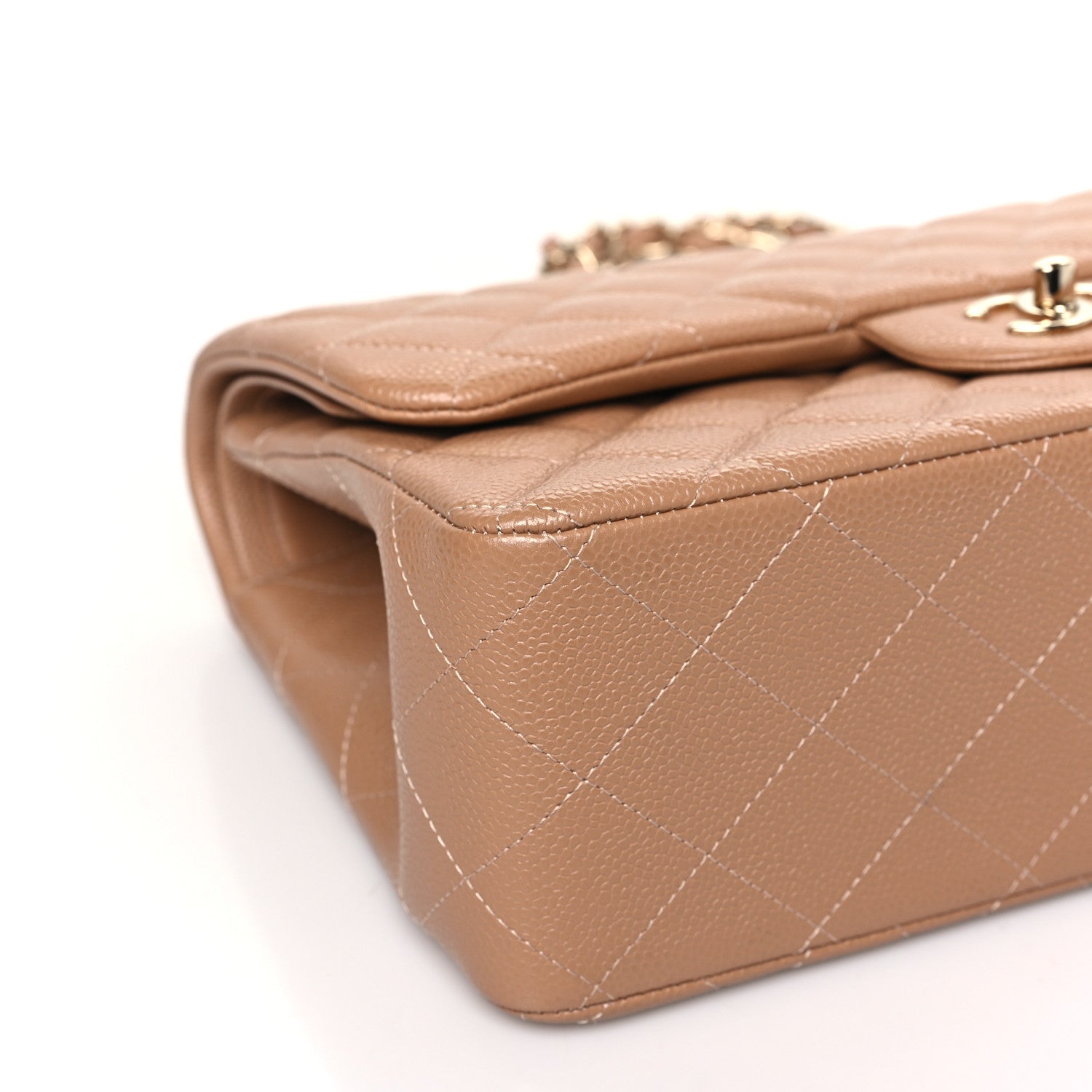 Chanel Caviar Quilted Jumbo Double Flap Beige 8 of 10