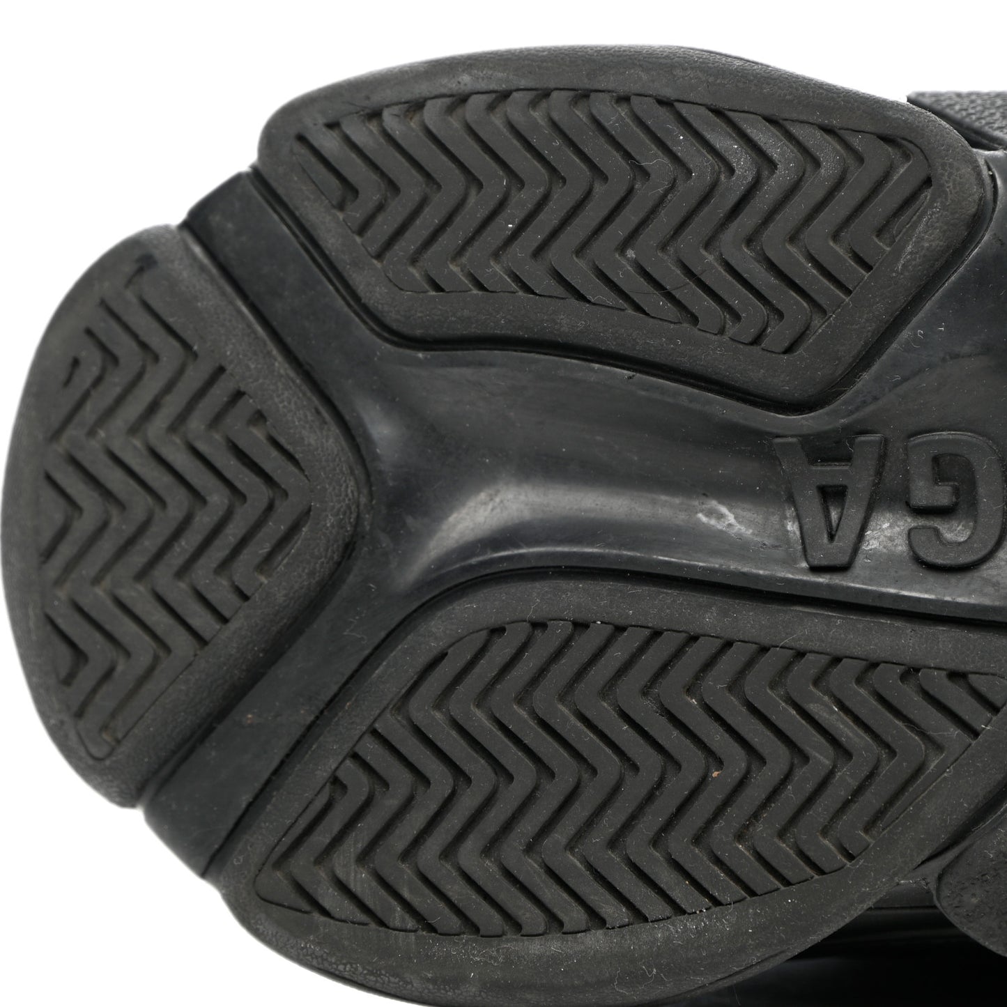 Technical Fabric Allover Logo Mens Triple S Sneakers 41 Black White