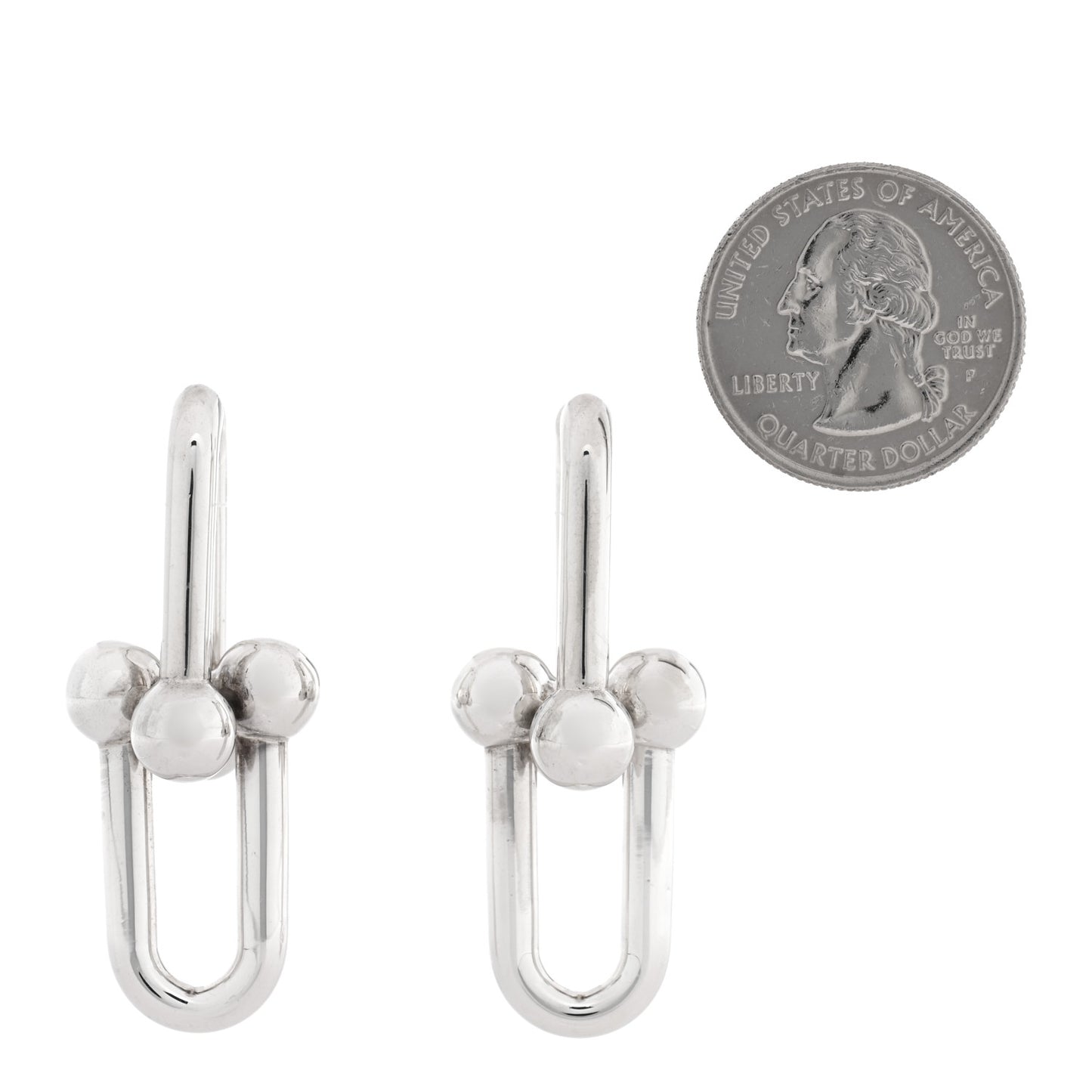 Sterling Silver Large HardWear Link Earrings