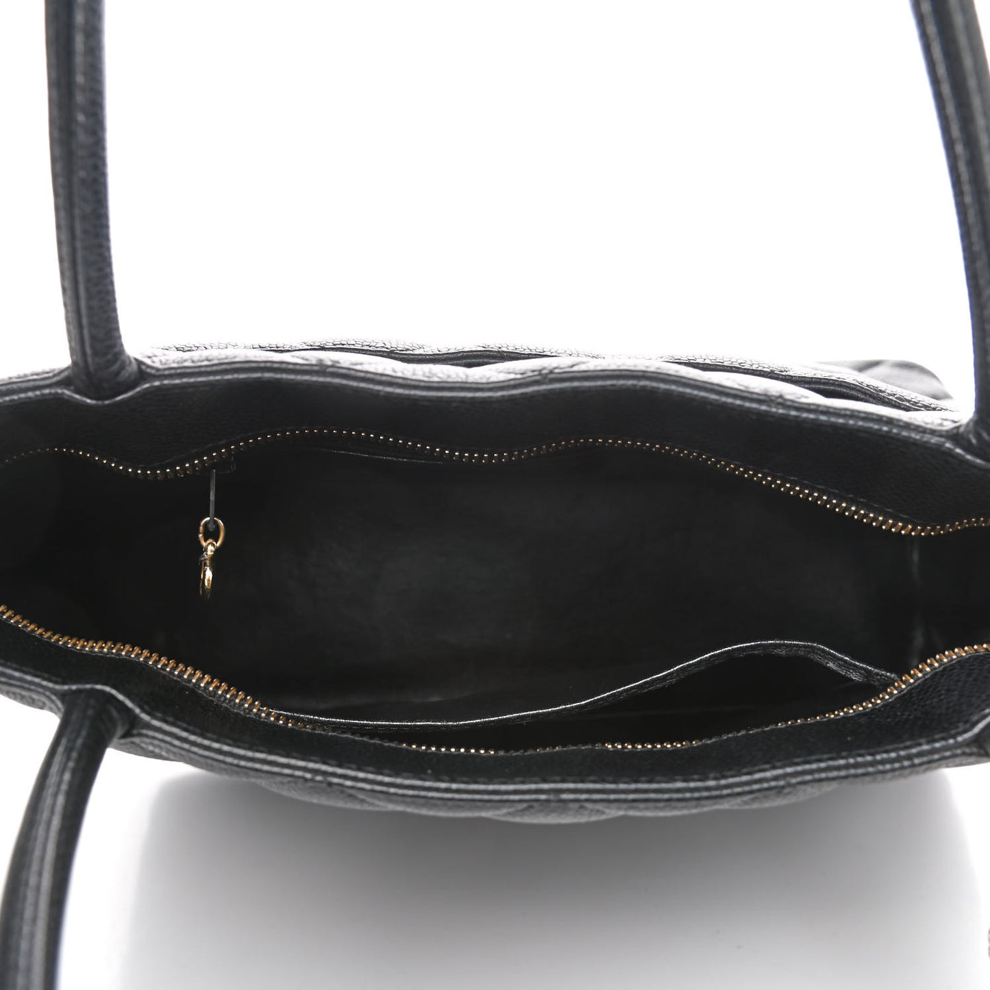 Caviar Quilted Medallion Tote Black
