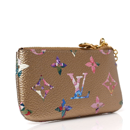 Louis Vuitton Metallic Monogram LV Garden Key Pouch Gold 3 of 6