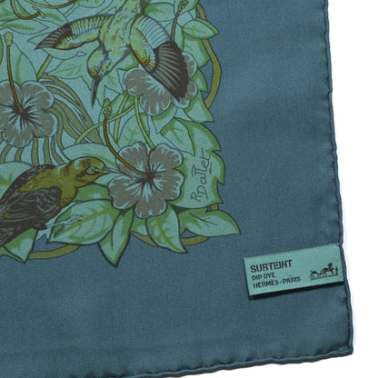 Hermes Silk Dip Dye Jungle Love Scarf 90 Menthol Canard Ocre 3 of 5