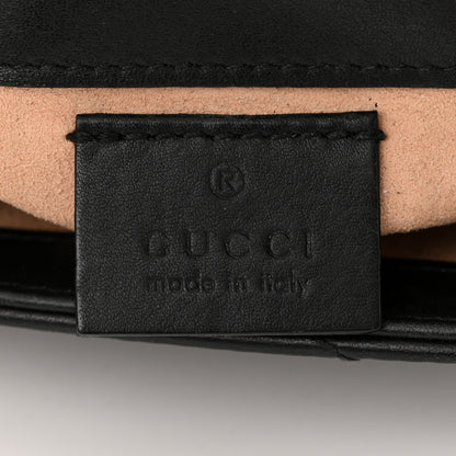 Gucci Calfskin Matelasse Super Mini GG Marmont Shoulder Bag Black 6 of 12