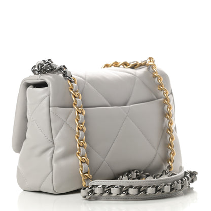 Chanel Lambskin Quilted Medium Chanel 19 Flap Grey 3 of 11