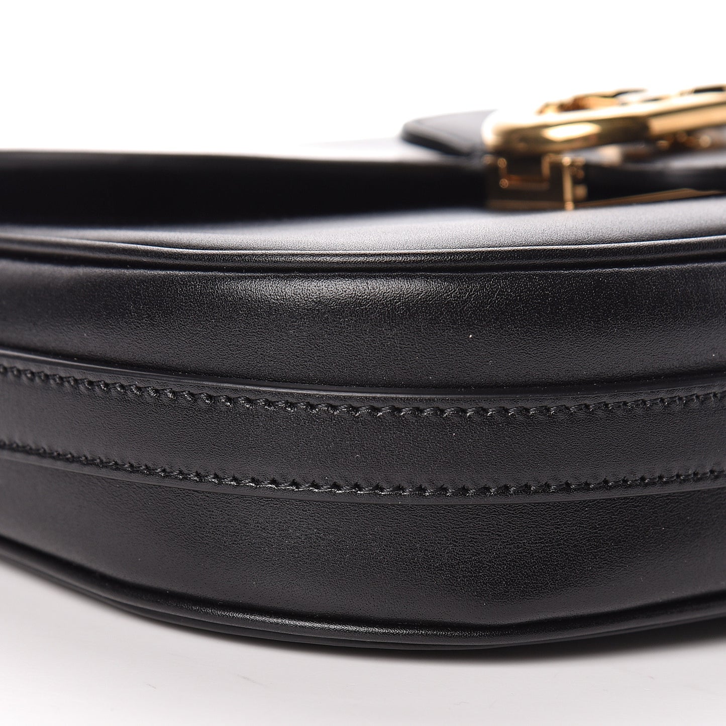 Shiny Calfskin Medium Chain Maillon Triomphe Black