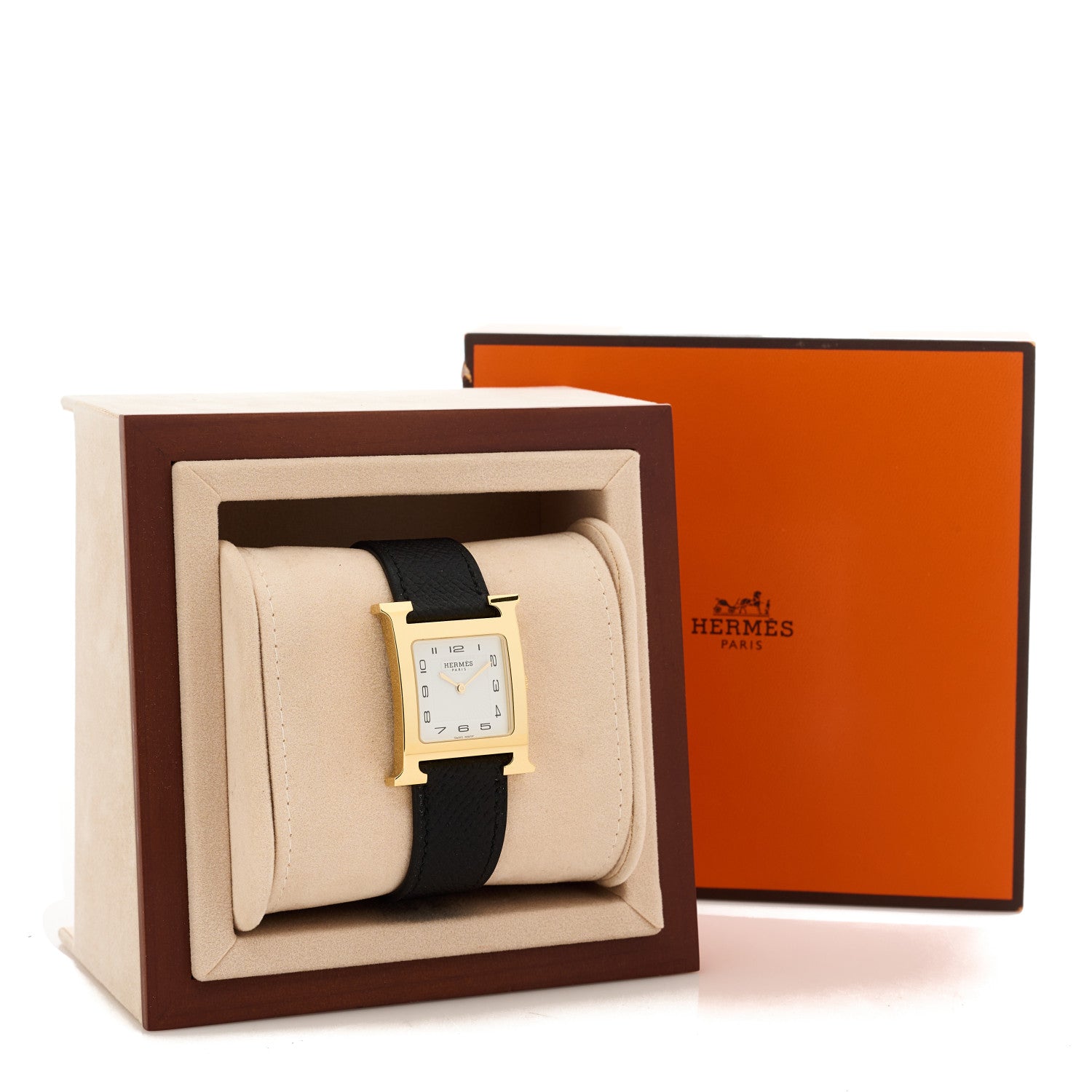 Hermes Stainless Steel Epsom 26mm Heure H Hour Quartz Watch Noir 5 of 5