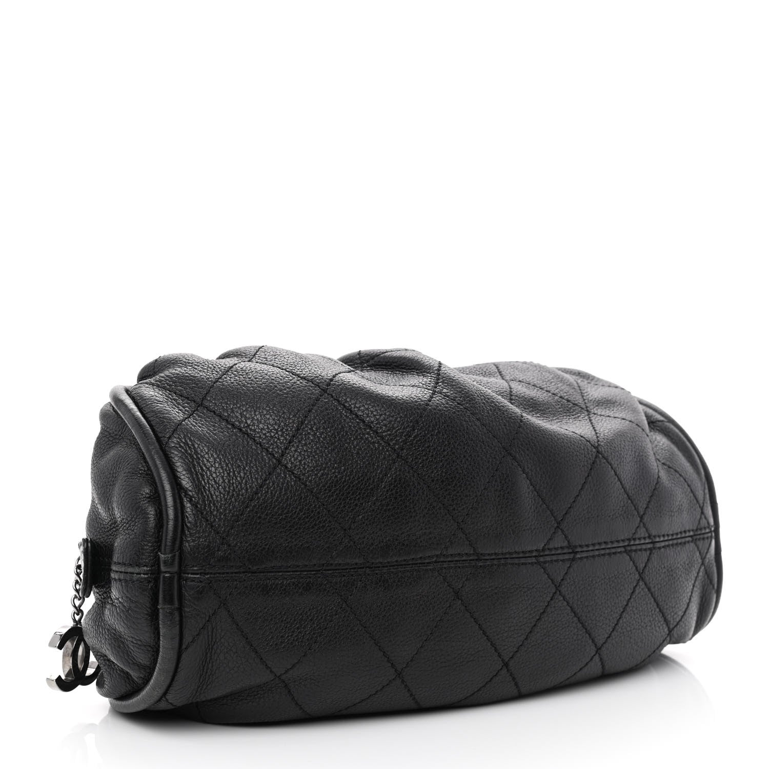 Chanel Deerskin Stitched Bowler Black 3 of 10