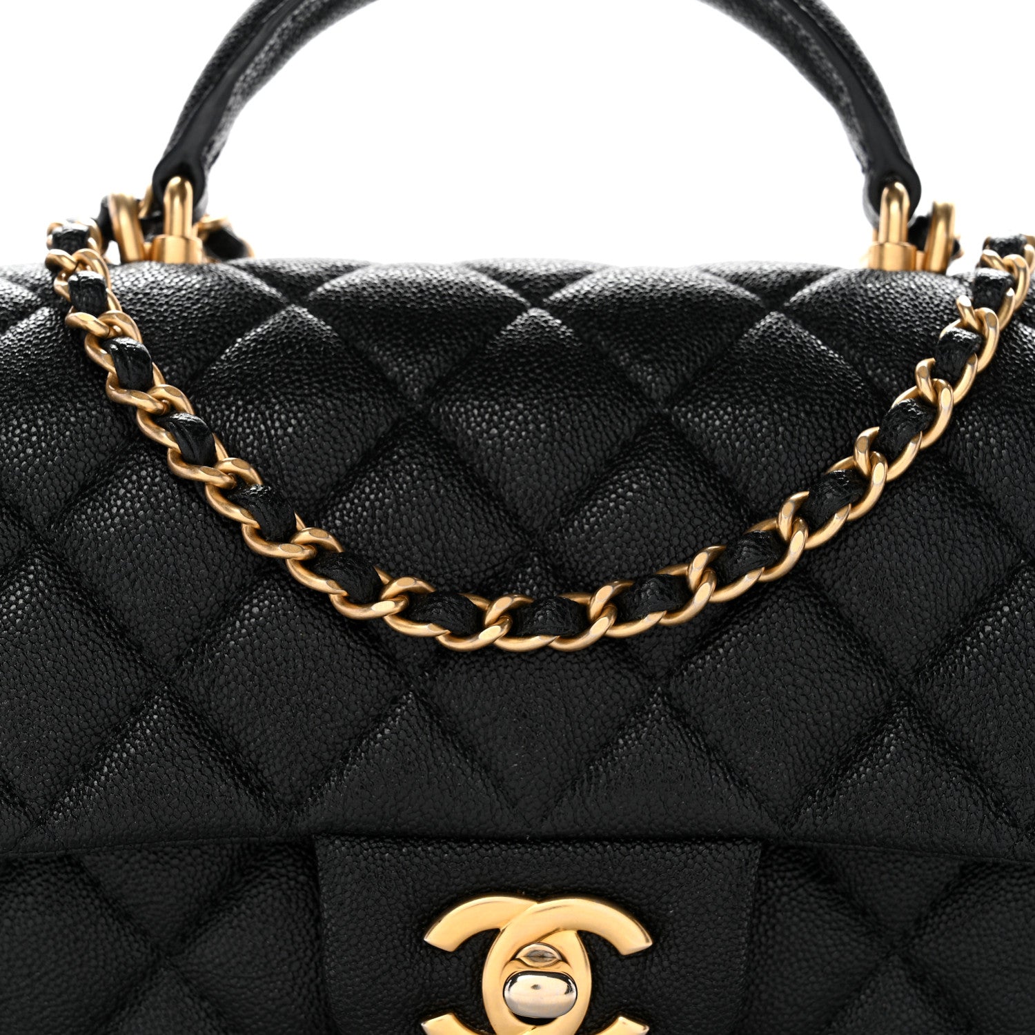 Chanel Caviar Quilted Mini Top Handle Rectangular Flap Black 8 of 11