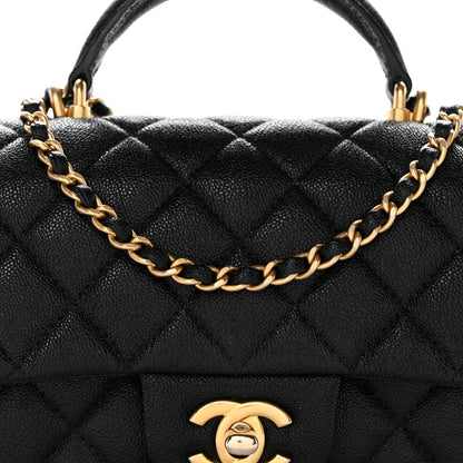 Chanel Caviar Quilted Mini Top Handle Rectangular Flap Black 8 of 11