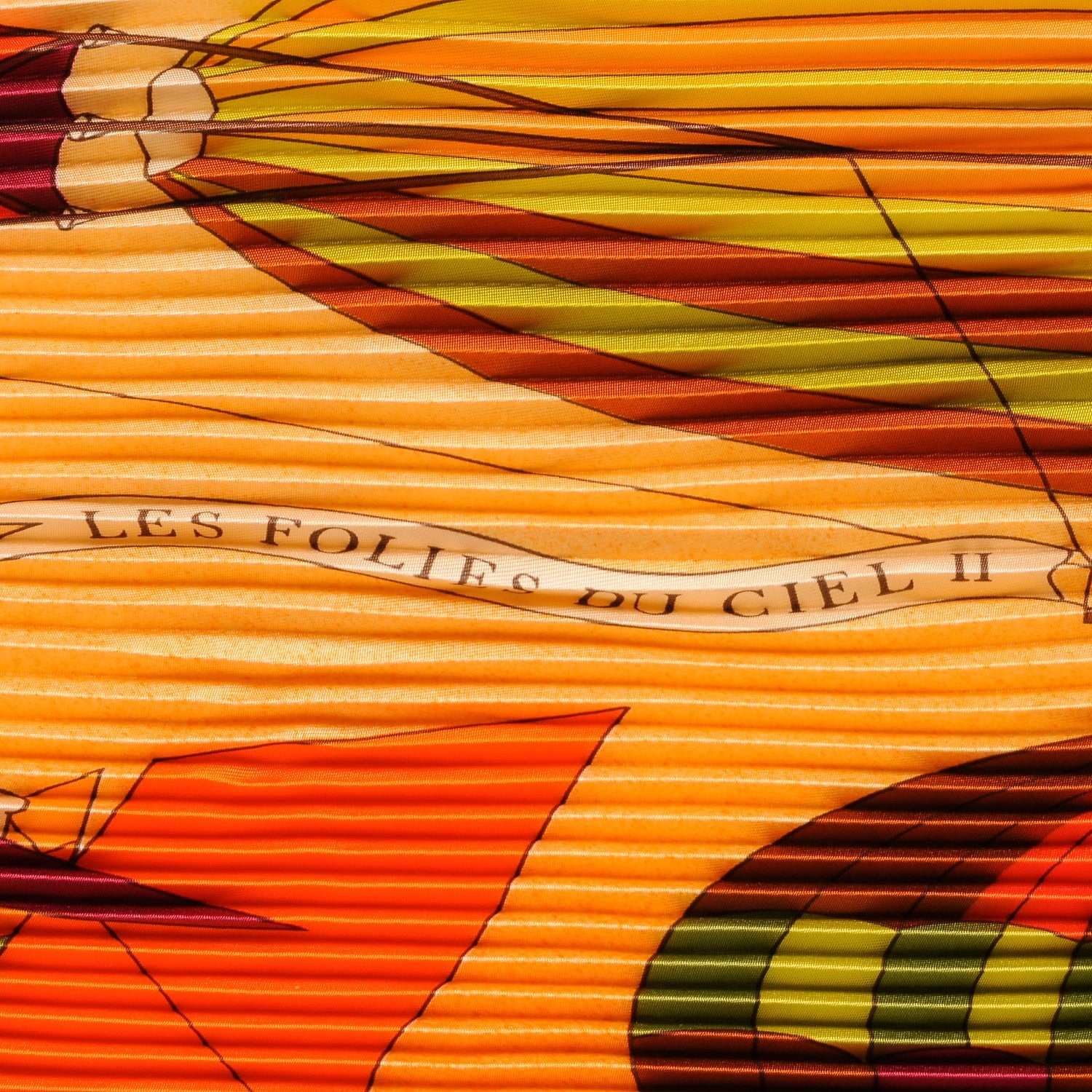 Hermes Silk Plisse Les Folies du Ciel II Scarf 90 5 of 7