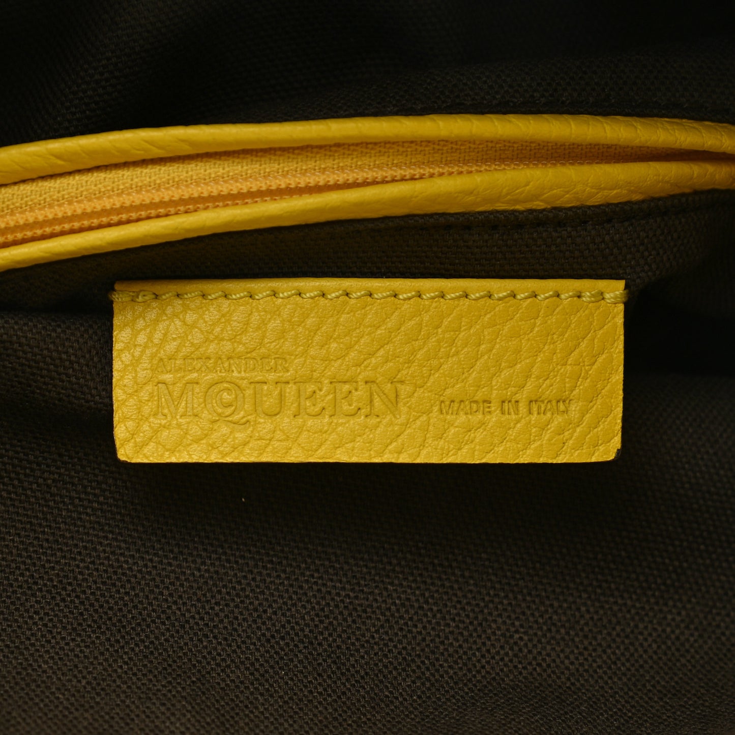 Grainy Calfskin Padlock Skull Clutch Yellow