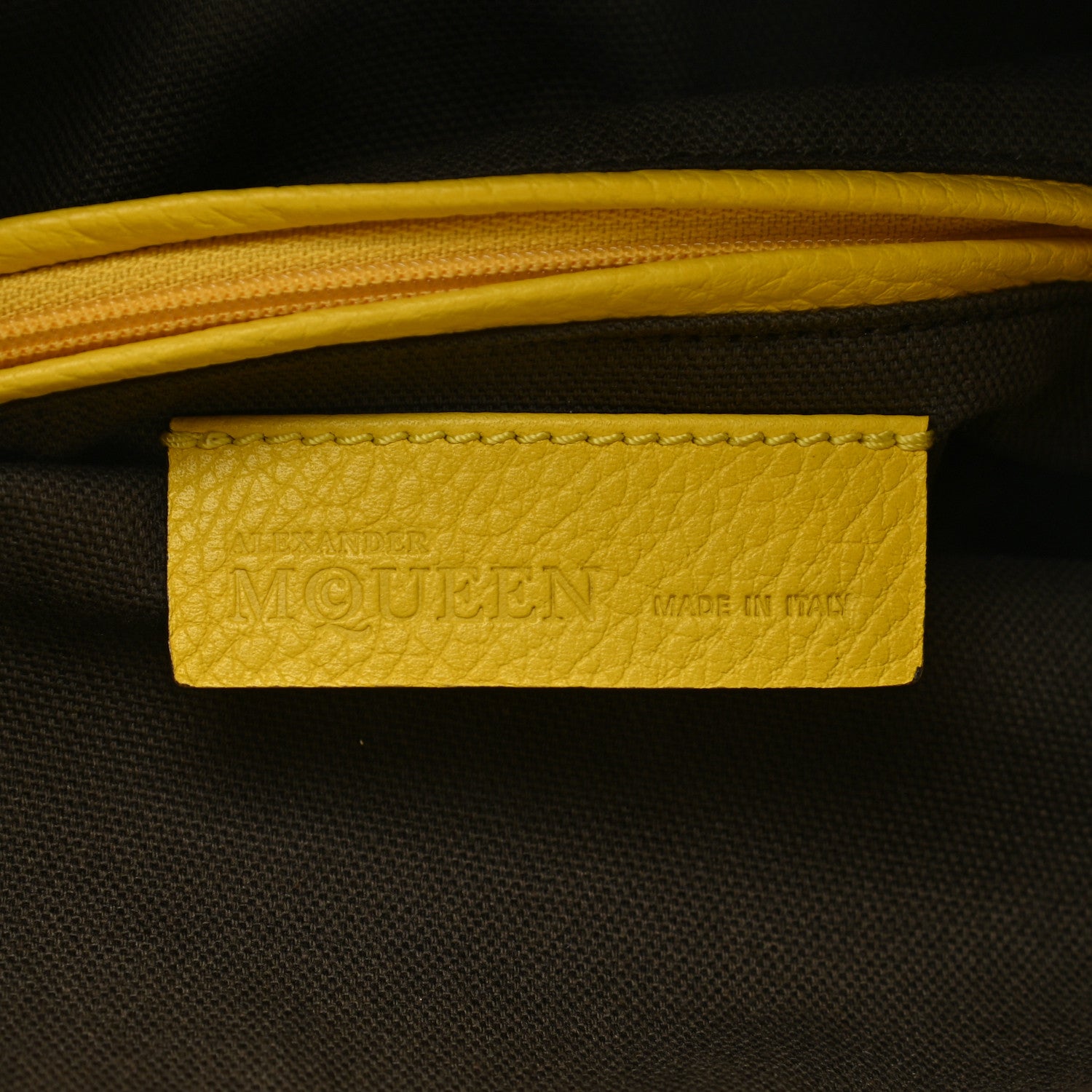Alexander McQueen Grainy Calfskin Padlock Skull Clutch Yellow 6 of 8