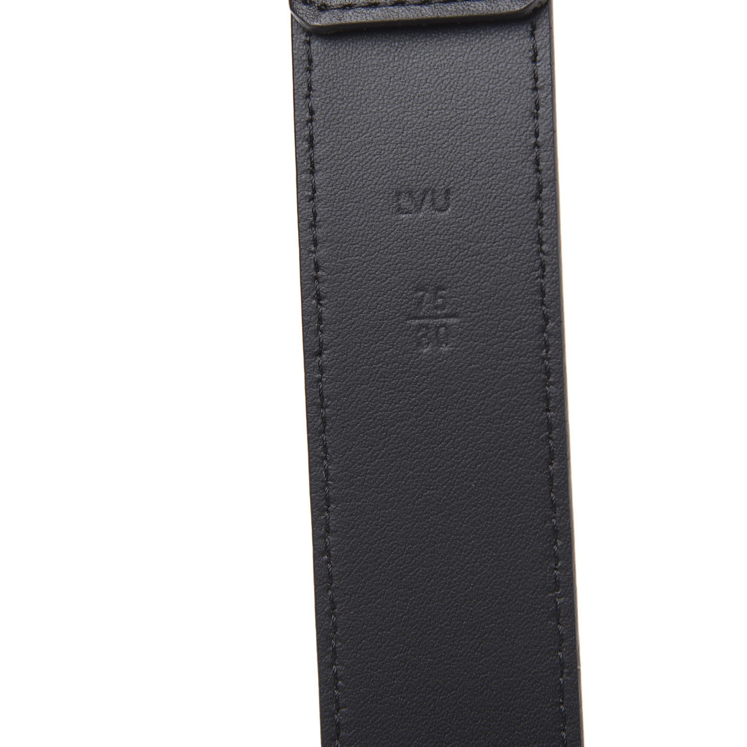 Louis Vuitton Calfskin 35mm Pont Neuf Belt 75 30 Black 3 of 6