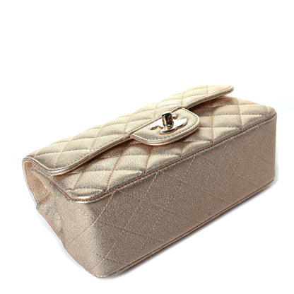 Chanel Metallic Lambskin Quilted Mini Rectangular Flap Gold 4 of 10
