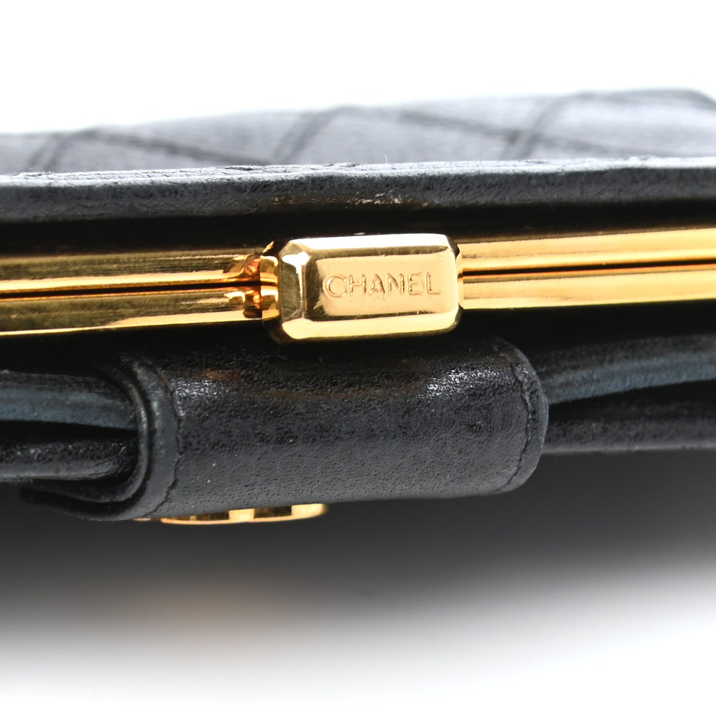 Caviar Stitched French Wallet Black