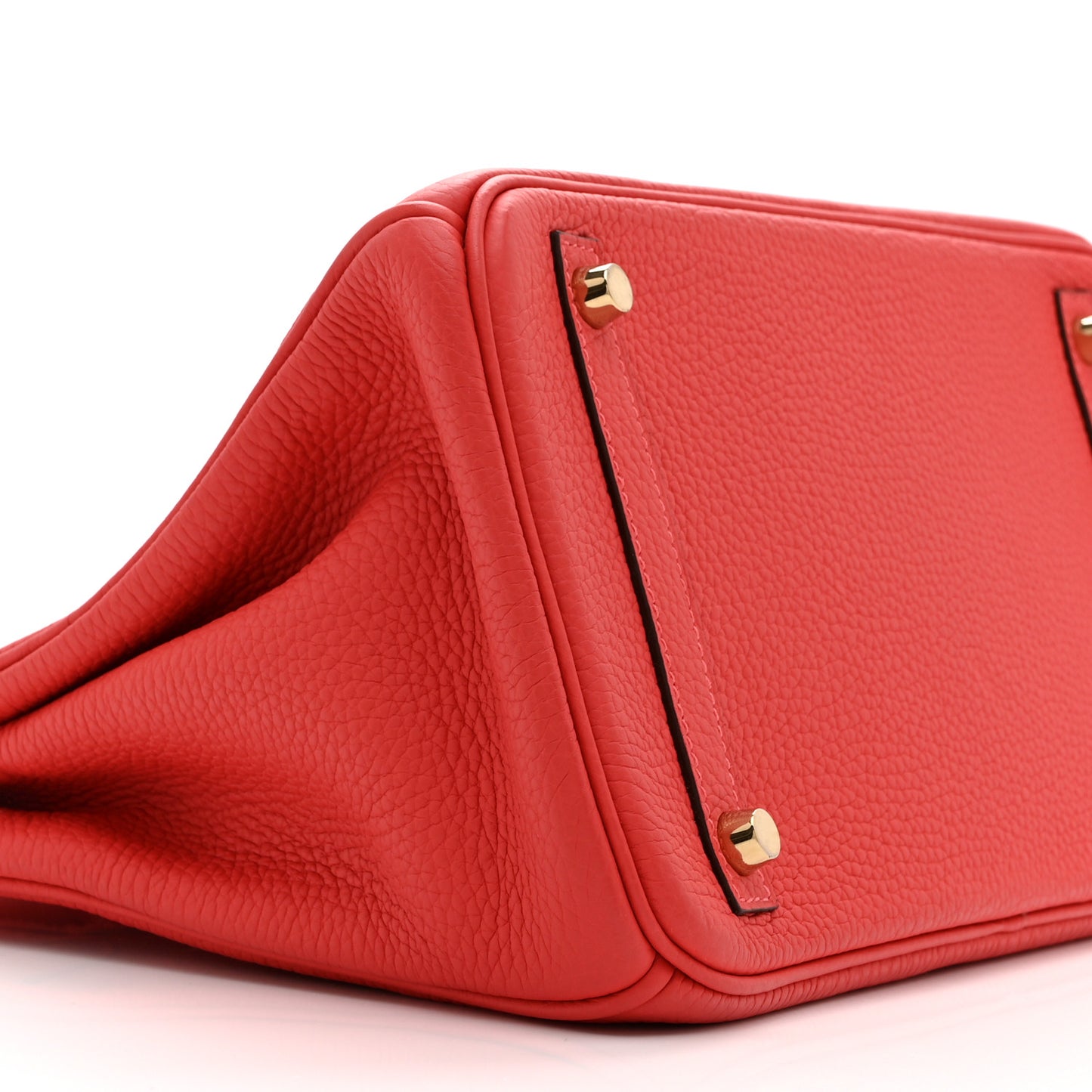 Taurillon Clemence Birkin 30 Rouge Pivoine