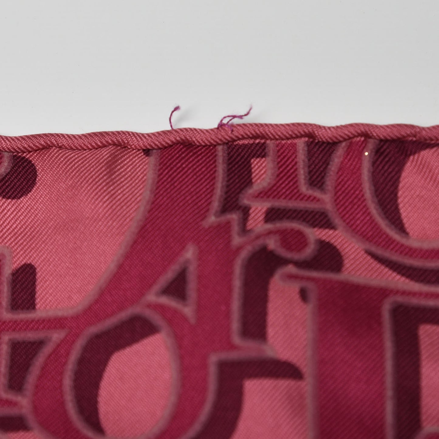 Silk Monogram Scarf Pink