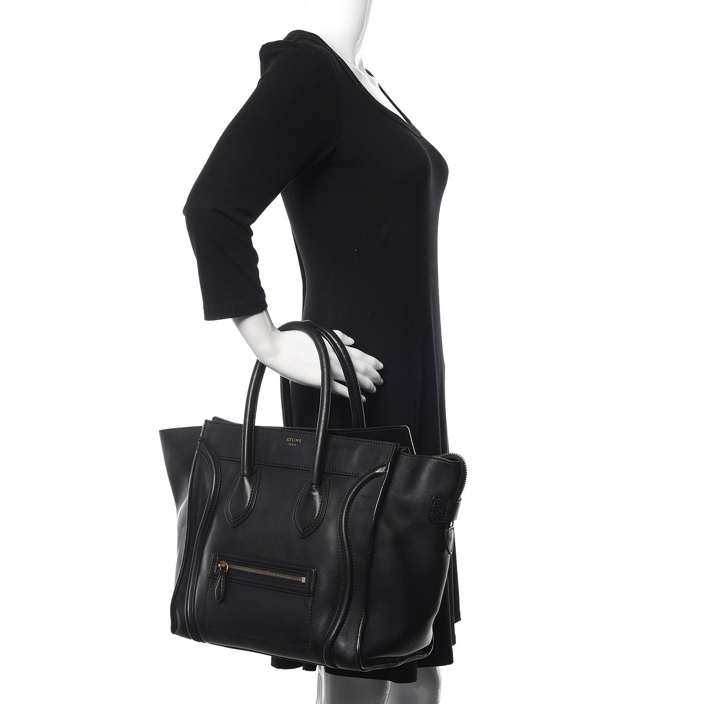 Smooth Calfskin Mini Luggage Black