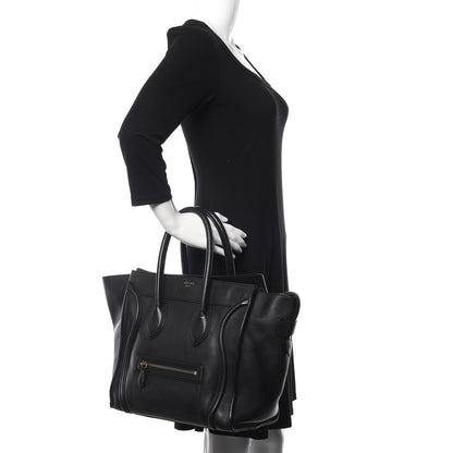 Celine Smooth Calfskin Mini Luggage Black 2 of 11