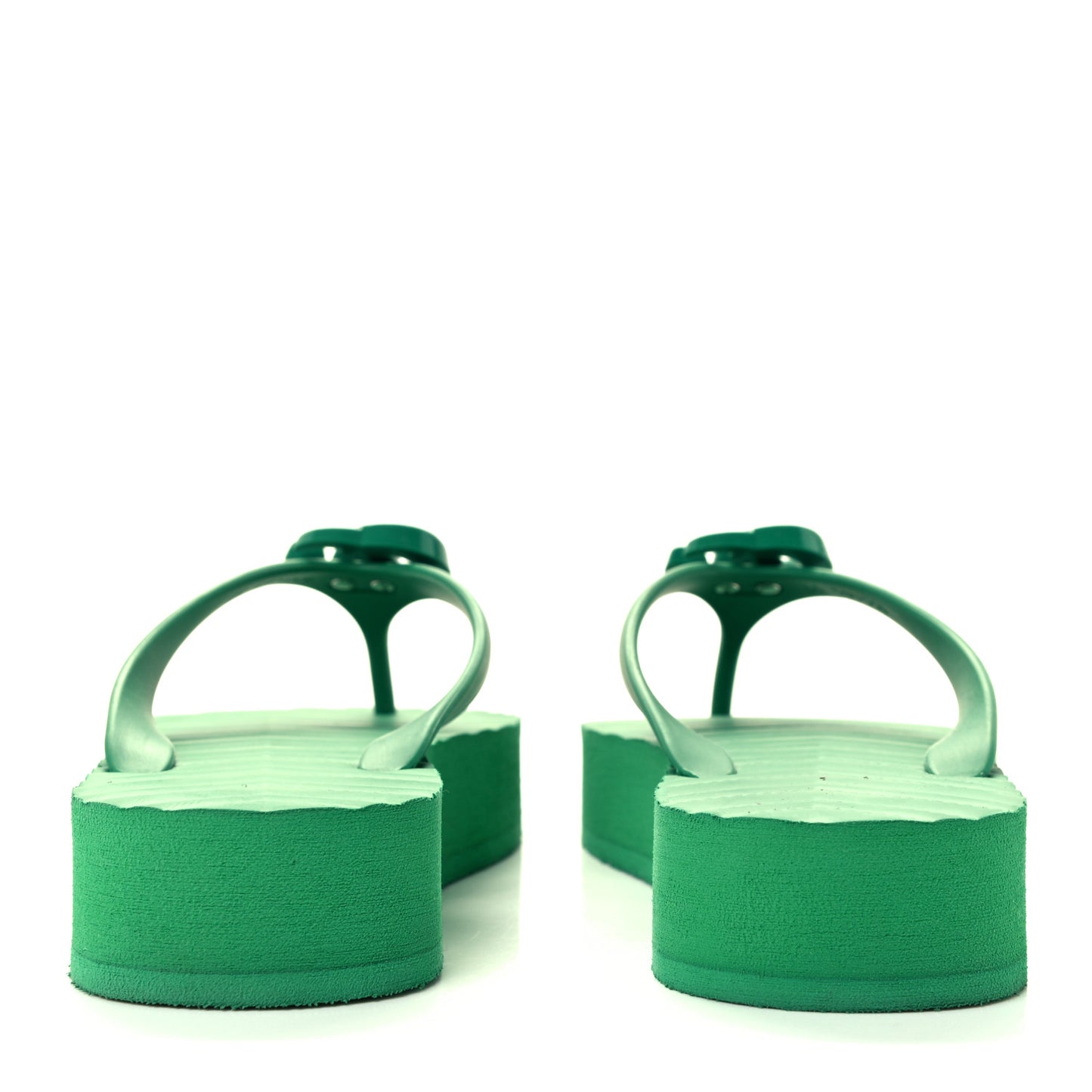 Rubber Chevron Womens GG Thong Sandals 37 New Shamarock