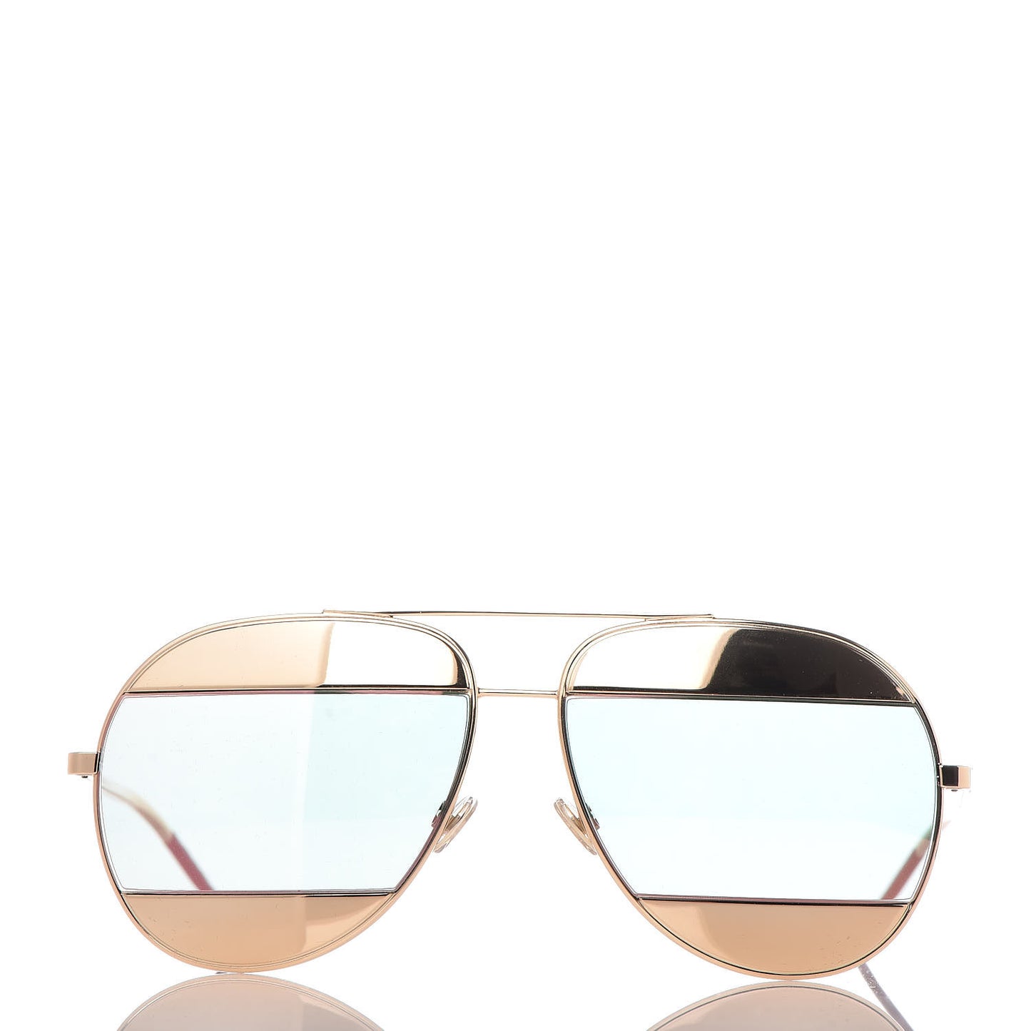 Split 1 Aviator Sunglasses Rose Gold