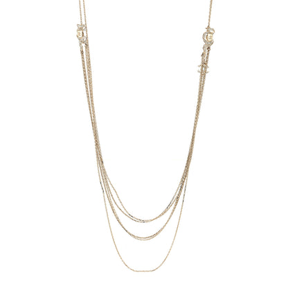 Chanel Pearl Chain CC Paris-Athens Long Multistrand Necklace Gold Pearly White 1 of 4