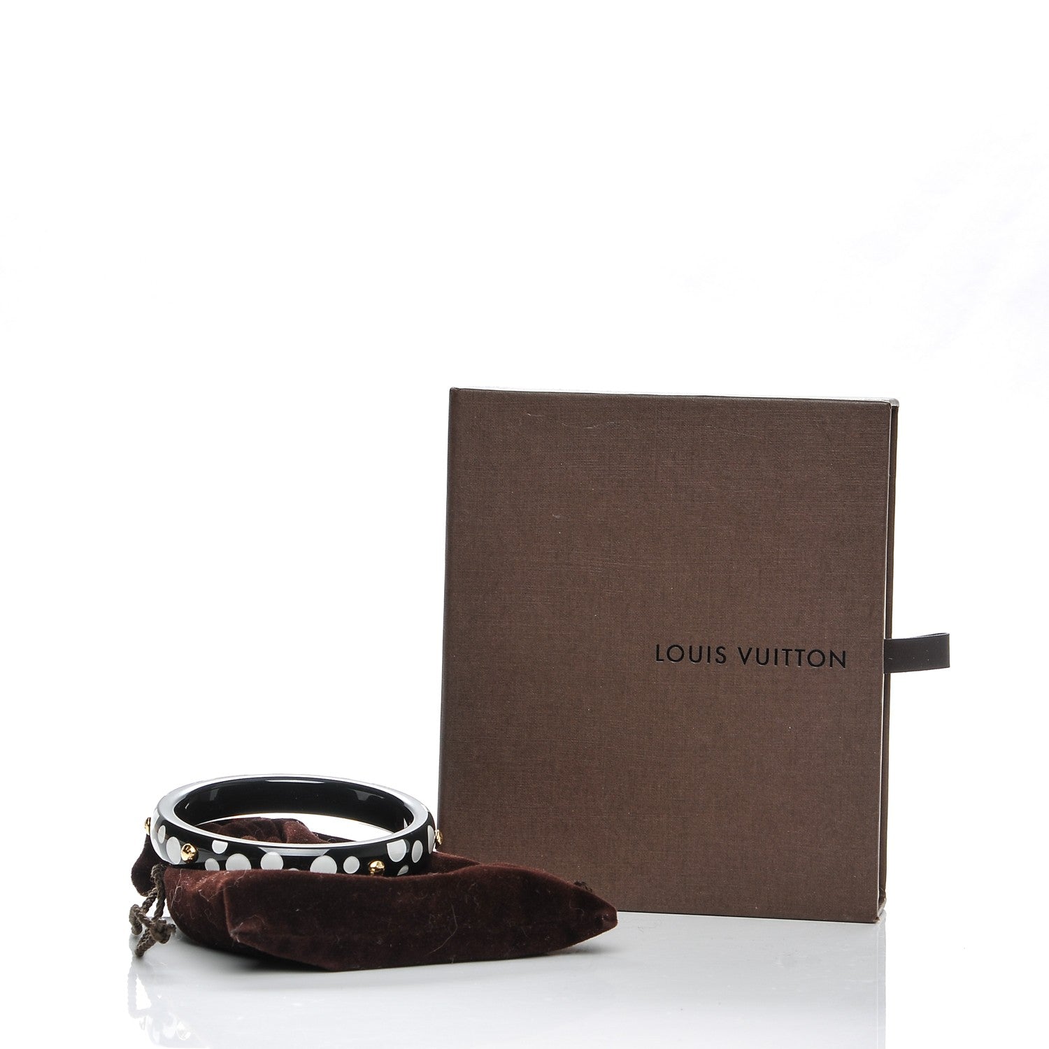 Louis Vuitton Kusama Infinity Dots Medium Bangle PM Black 6 of 6