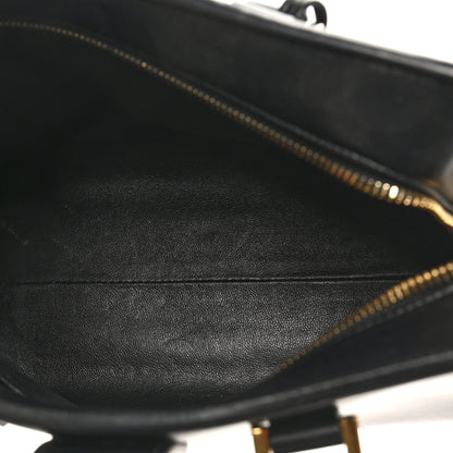 Saint Laurent Calfskin Monogram Baby Cabas Black 5 of 10