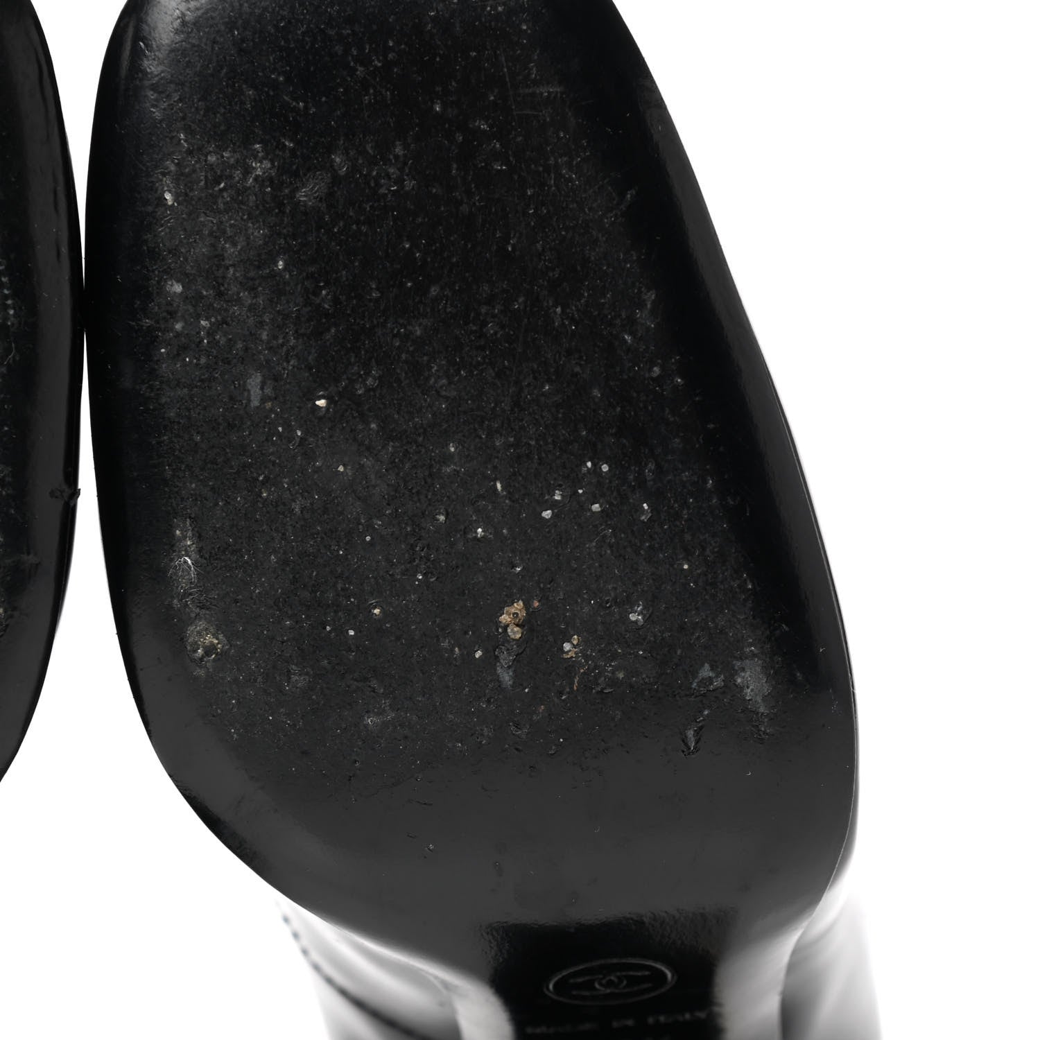Chanel Patent Logo Pumps 36.5 Black 9 of 10