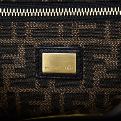 Fendi Goatskin Zucca Large Peekaboo Iconic Satchel Taupe Tobacco Moro 7 of 14
