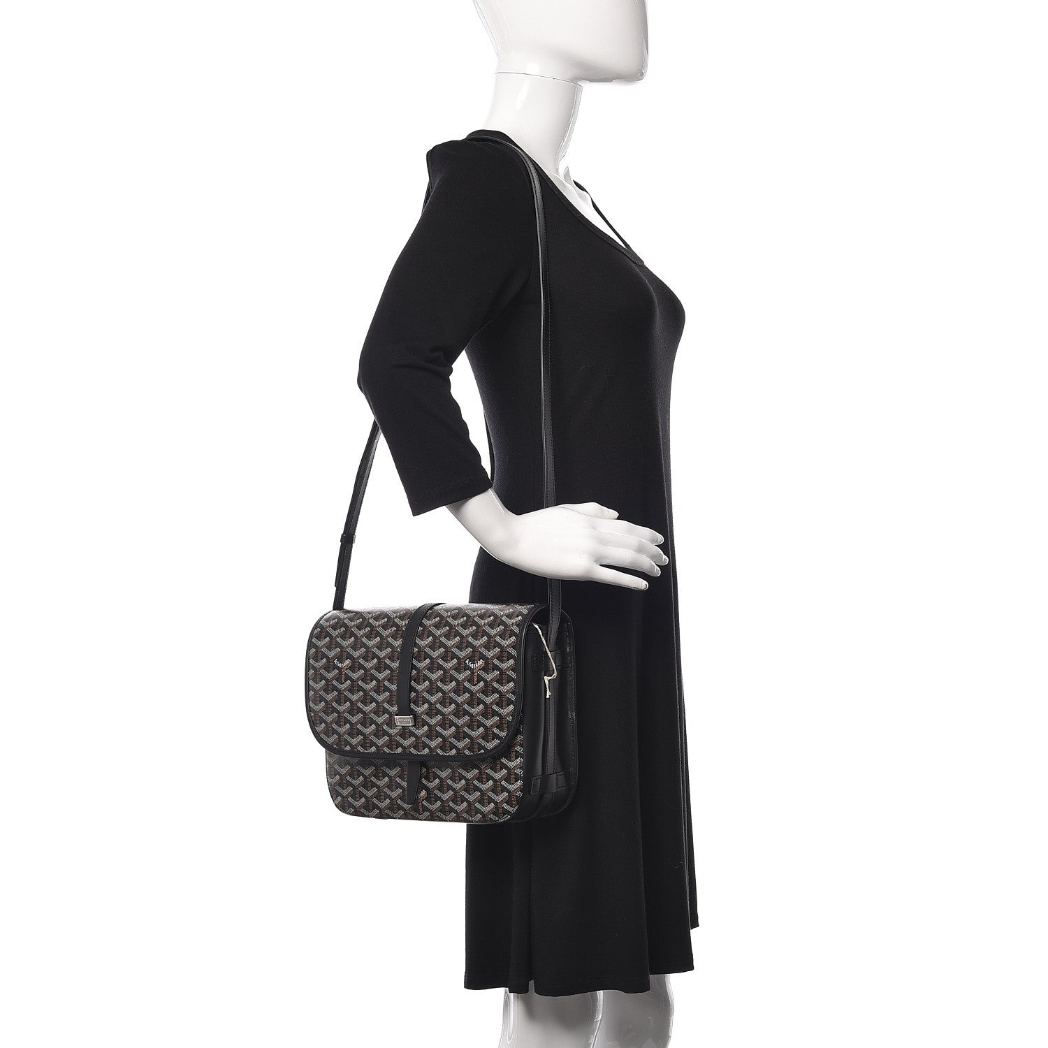 Goyard Goyardine Belvedere II MM Messenger Bag Black 2 of 11