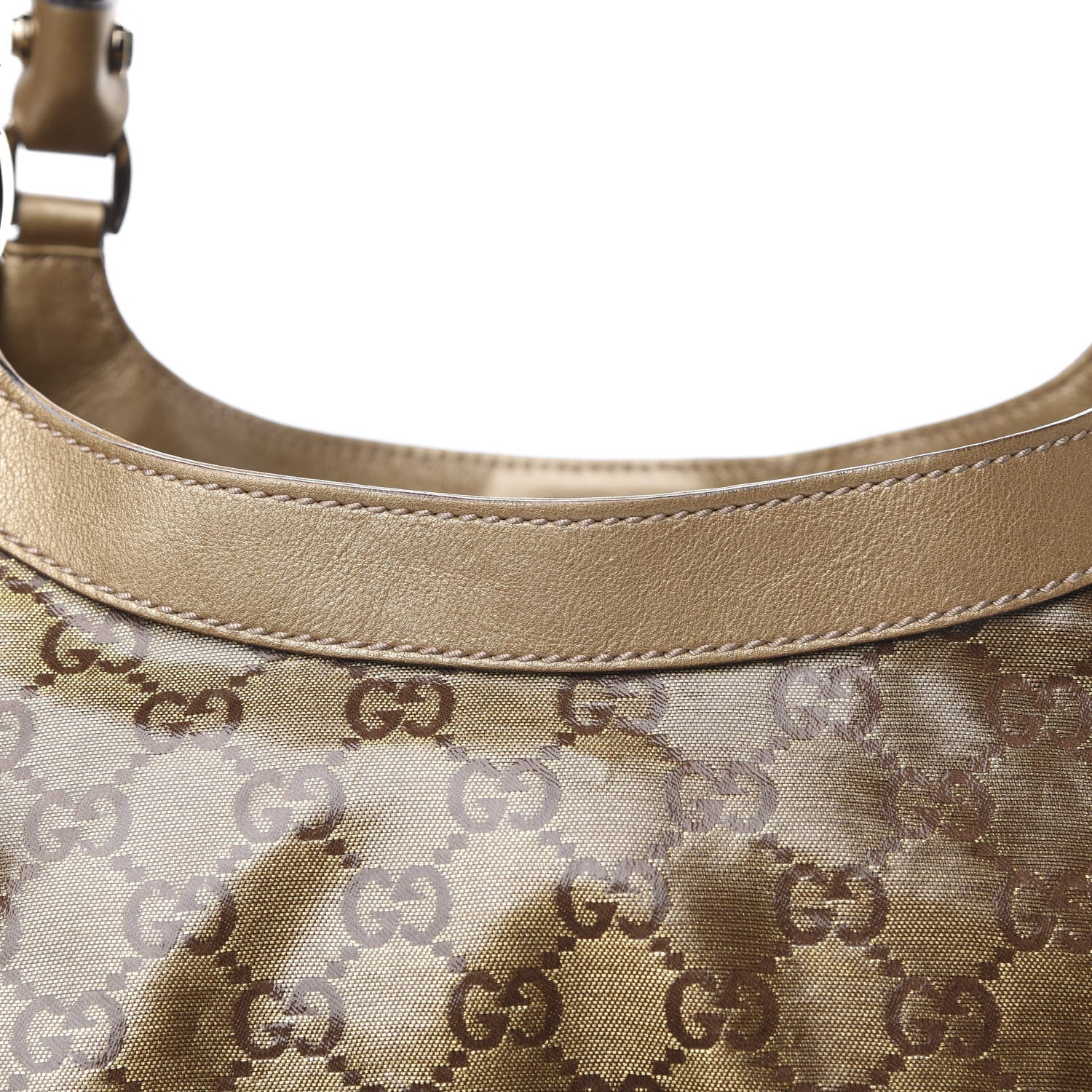 Gucci Crystal Monogram Large D Gold Hobo Gold 10 of 10