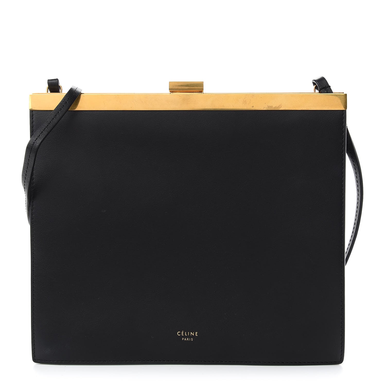 Celine Smooth Calfskin Mini Clasp Bag Black 1 of 8