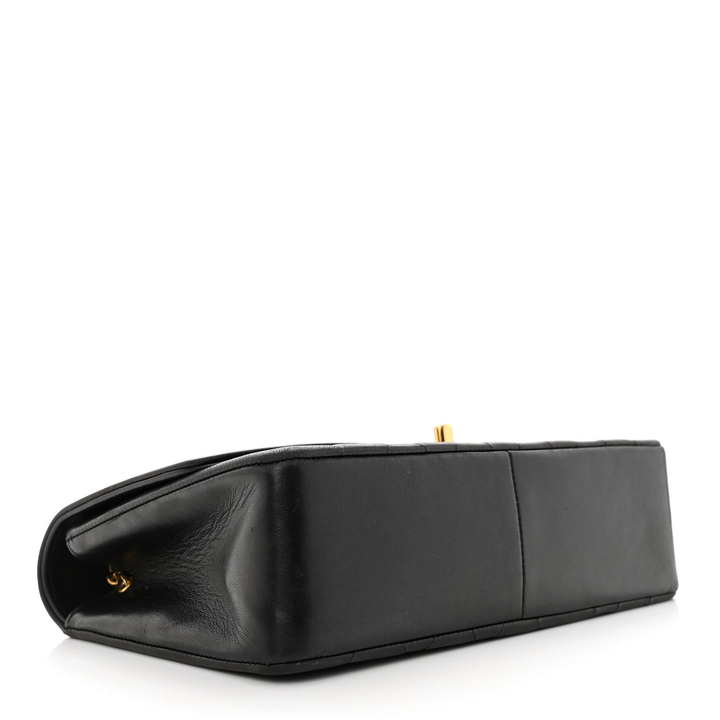 Lambskin Quilted Medium Single Flap Black