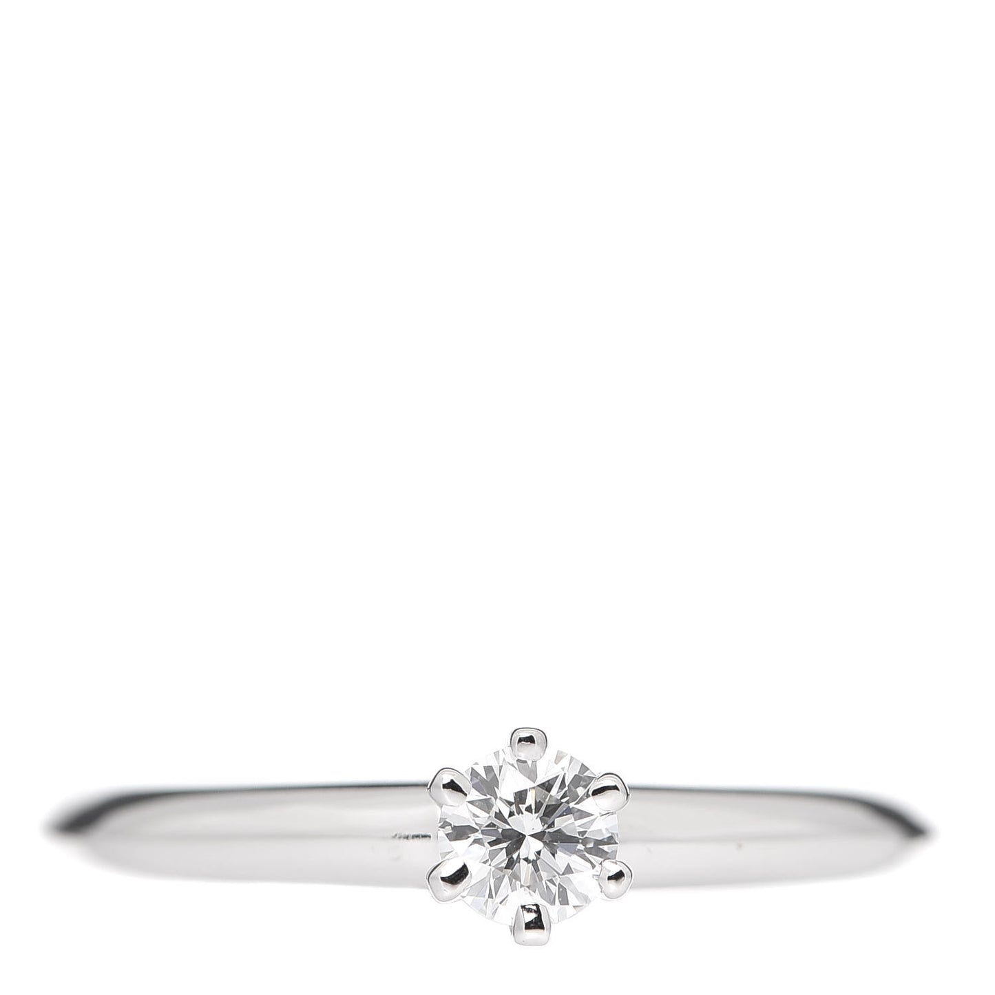 Platinum Diamond .19ct Solitaire Engagement Ring 51 5.75