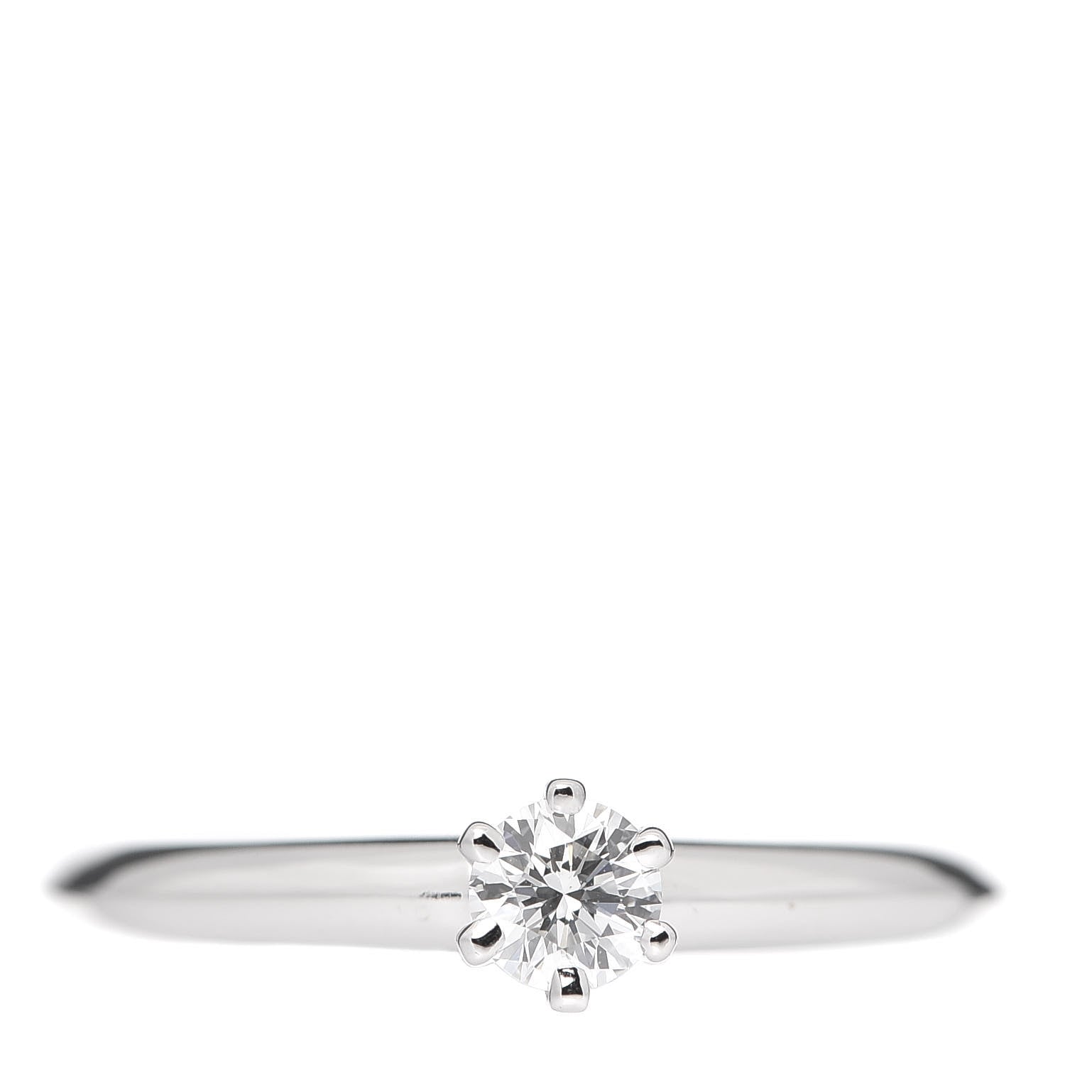 Tiffany Platinum Diamond .19ct Solitaire Engagement Ring 51 5.75 1 of 6
