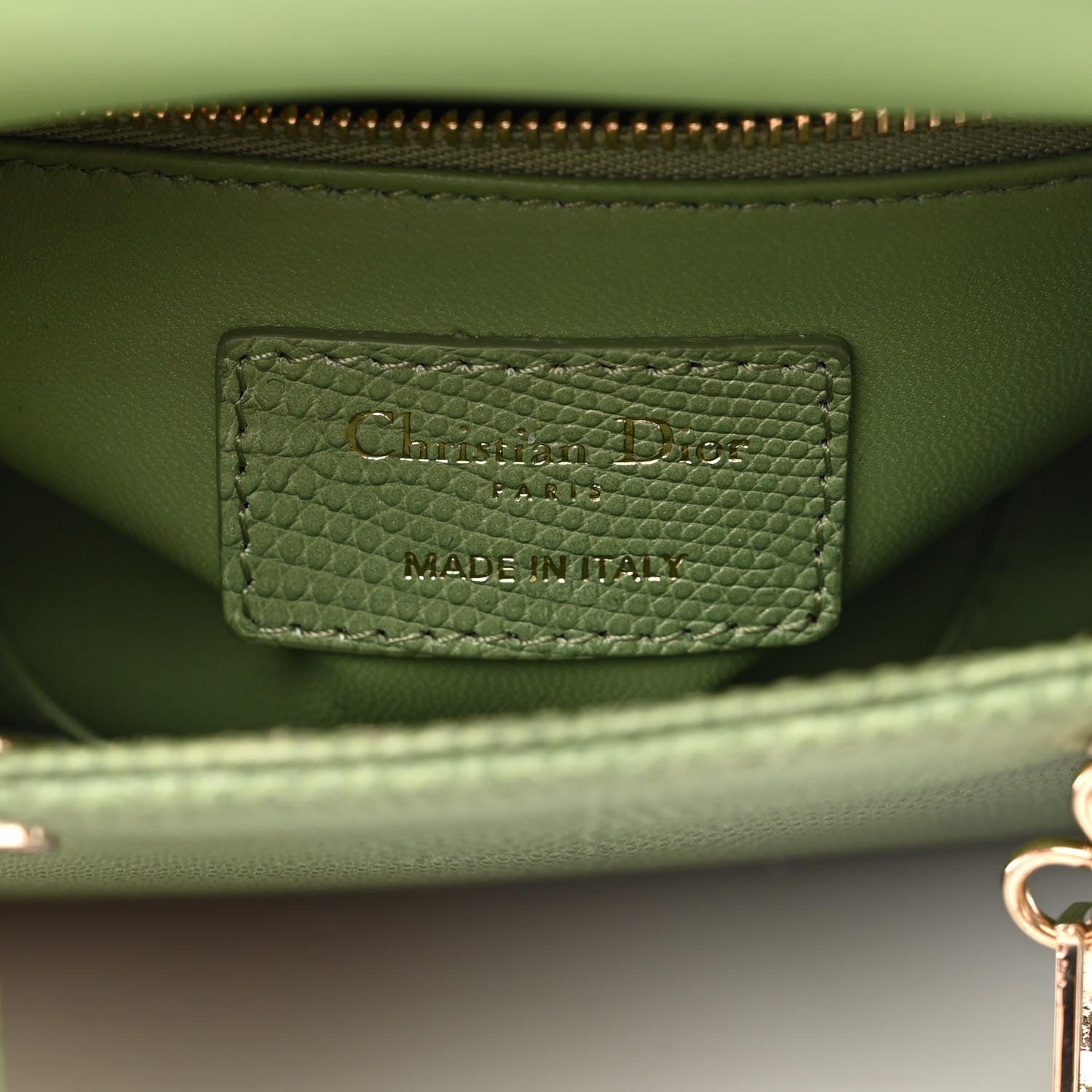 Christian Dior Lizard Mini Lady Dior Vert Saule 6 of 10