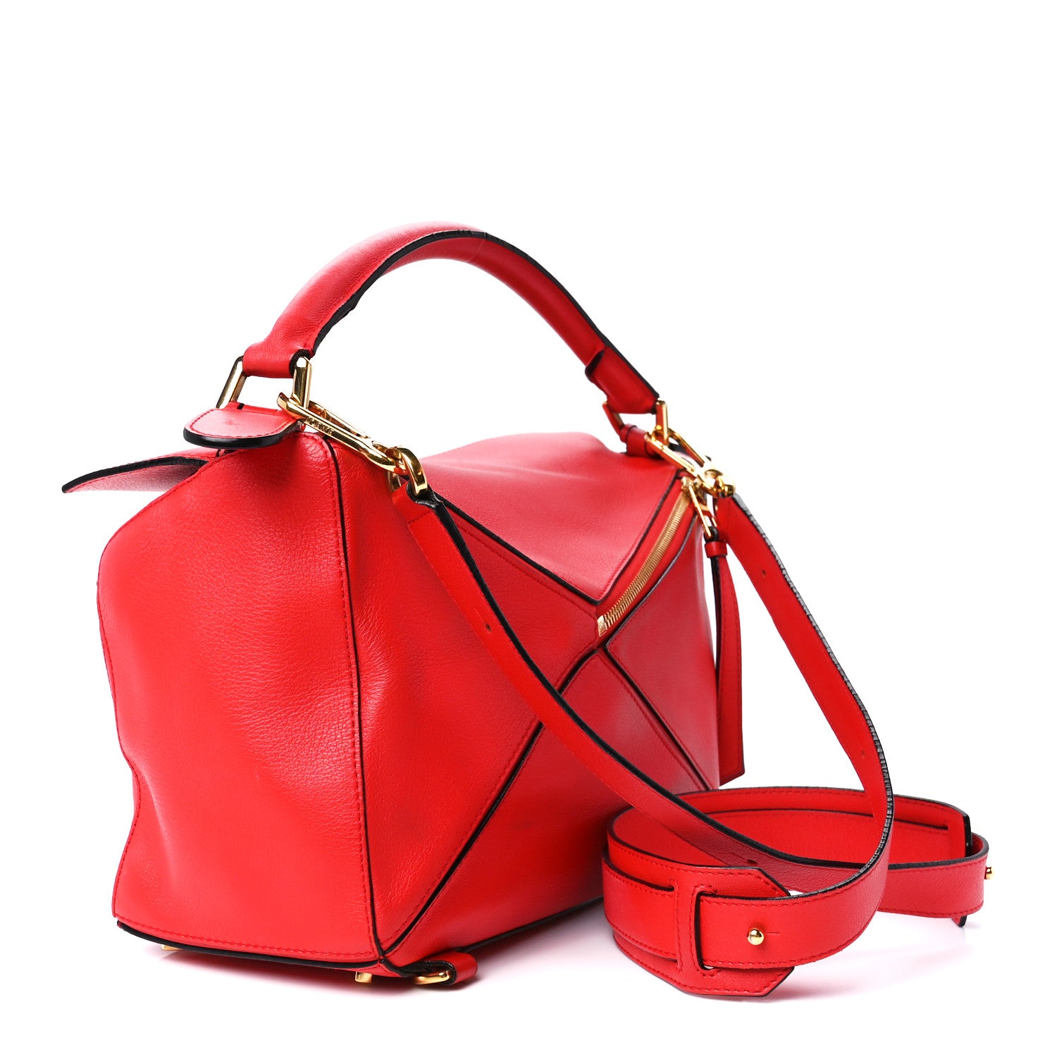 Loewe Calfskin Medium Puzzle Bag Scarlet 3 of 11