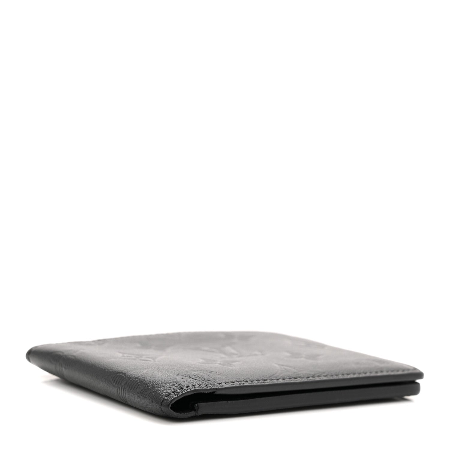 Louis Vuitton Calfskin Monogram Shadow Multiple Wallet Black 4 of 7