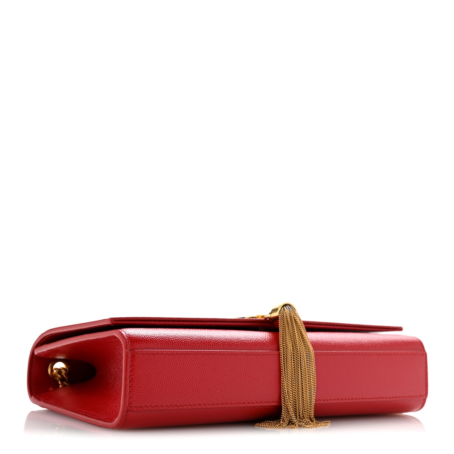Saint Laurent Grain De Poudre Medium Classic Monogram Kate Tassel Satchel Rouge Eros 4 of 13