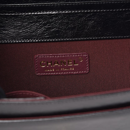 Chanel Glazed Crackled Calfskin Wallet On Chain WOC Black 6 of 11