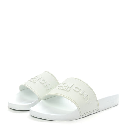 Givenchy Rubber Logo Pool Slide Sandals 38 White 3 of 8